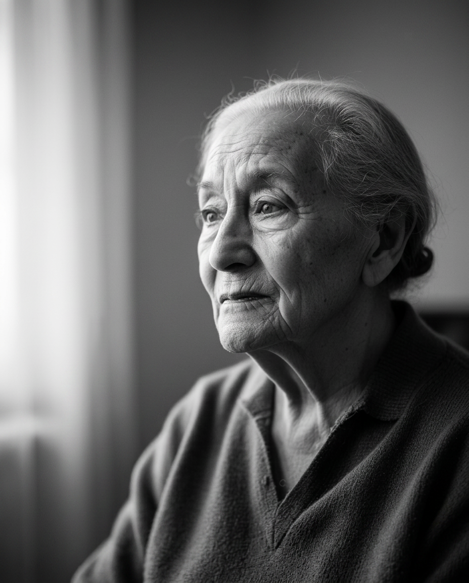 A thoughtful portrait from a filmed interview
